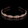 Luxurious crystal tiara - headband - flower leaf patternHair