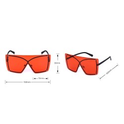 Fashionable oversized sunglasses - square - rimless - UV400Sunglasses
