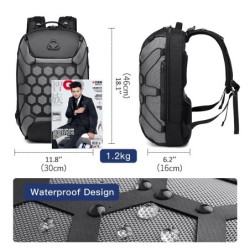 MochilasMochila de moda - Maletín para portátil de 15,6 pulgadas - Cierre antirrobo - Puerto de carga USB - Resistente al agua