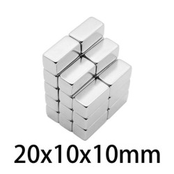 N35N35 - imán de neodimio - bloque cuboide fuerte - 20 mm * 10 mm * 10 mm - 1 - 20 piezas