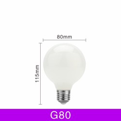 LED Edison bulb - milky glass - 5W - AC110V 220V - G80 - G95 - G125 - A60 - ST64Bulbs