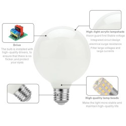 LED Edison bulb - milky glass - 5W - AC110V 220V - G80 - G95 - G125 - A60 - ST64Bulbs