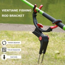 Cañas de pescarSoporte universal para cañas de pescar - plegable - ajustable en 360 grados