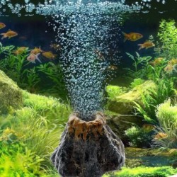 Simulation volcano - rockery ornament - aeration pump - bubbles maker - aquarium decorationAquarium