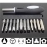 Screwdriver set - S2 steel - 1/4 hex - magnetic handle - bits - U-type - Y-type - star - triangleBits & drills