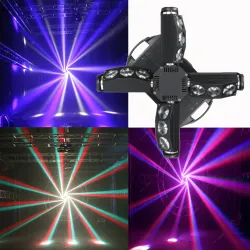 Iluminación de escenarios y eventosLuz de escenario LED - cabeza móvil cruzada - control DMX - proyector láser