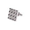 Fashionable square cufflinks - with rhinestones / black enamelCufflinks