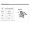 Fashionable square cufflinks - with rhinestones / black enamelCufflinks