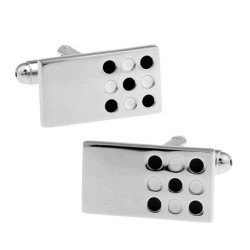 Fashionable rectangle cufflinks - black enamelCufflinks