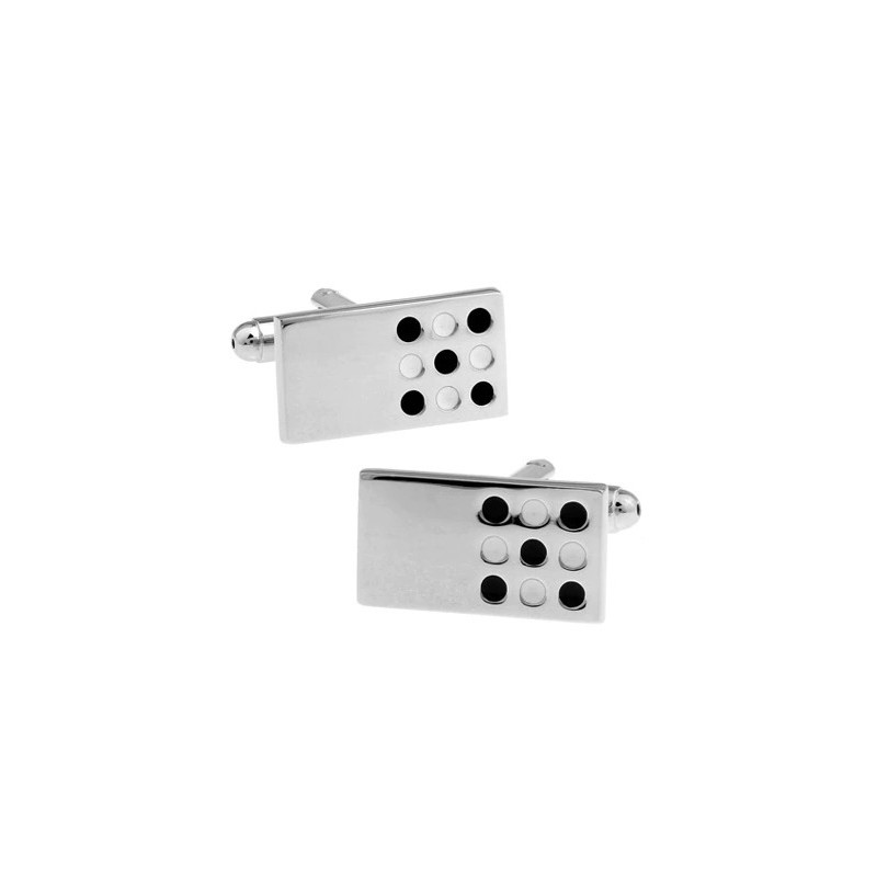 Fashionable rectangle cufflinks - black enamelCufflinks