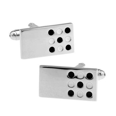 GemelosGemelos rectangulares de moda - esmalte negro