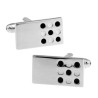 Fashionable rectangle cufflinks - black enamelCufflinks