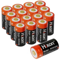 BateríasHixon - RCR123a - 700mAh - 3.7V - batería 16340 - recargable