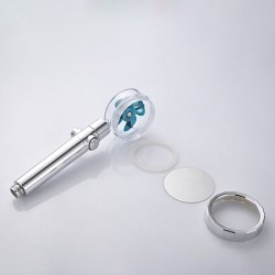 Cabezal de duchaCabezal de ducha moderno - ahorro de agua - giratorio 360 - con un pequeño ventilador - filtro