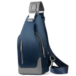 MochilasLujoso bolso de pecho/bandolera - mochila - puerto de carga USB - resistente al agua - unisex