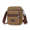Stylish canvas shoulder bag - with zippersBags