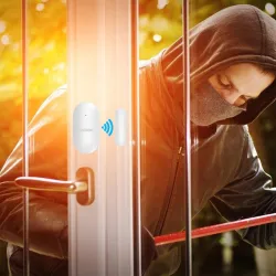 Seguridad de casaSensor de puertas y ventanas abiertas - alarma - interruptor de láminas - inalámbrico - Wifi - seguridad en ...