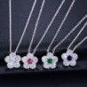 Conjuntos de joyasConjunto de bisutería con forma de flores - collar - pendientes - circonitas cúbicas