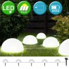 Iluminación solarLuz solar para jardín - forma de medio globo - 5 LED - resistente al agua - montaje en suelo