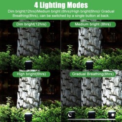Iluminación solarLuz con energía solar - focos de paisaje - 4 modos de iluminación - 108 LED - IP65 a prueba de agua