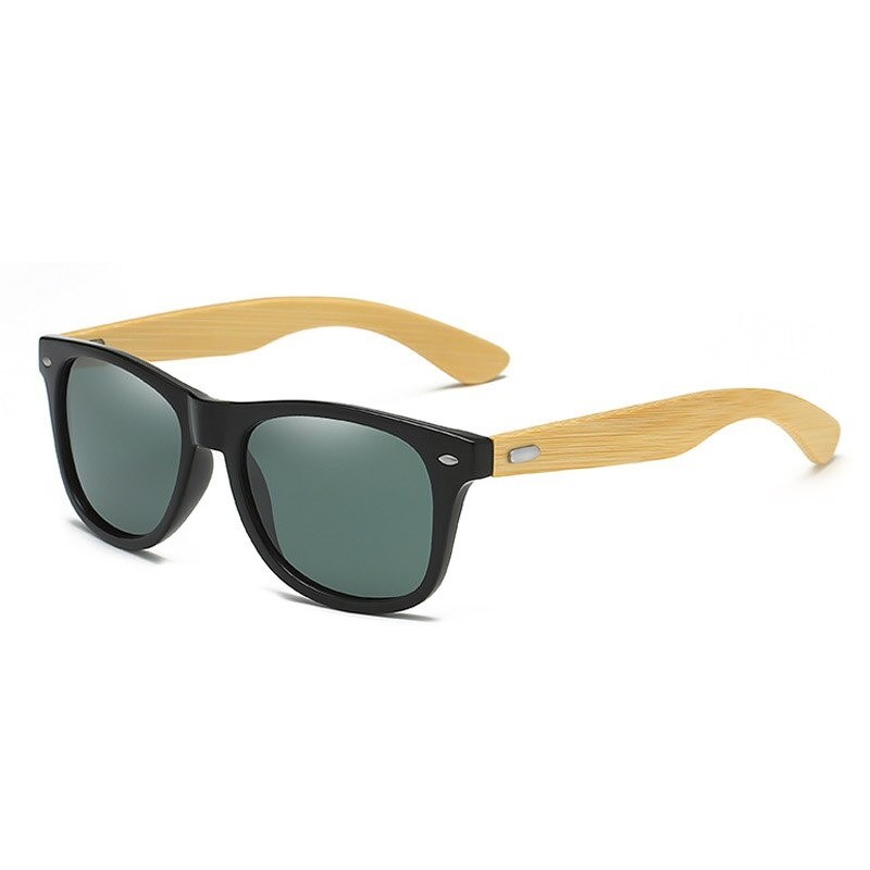Classic retro sunglasses - bamboo wood - UV400 - unisexSunglasses