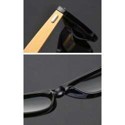 Classic retro sunglasses - bamboo wood - UV400 - unisexSunglasses