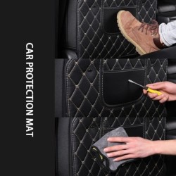 Cubre asientosFunda protectora para asiento trasero de coche - organizador con bolsillos - cuero