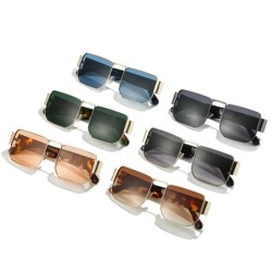 Gafas de solGafas de sol cuadradas retro - montura de metal - UV400