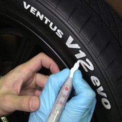 Partes de ruedaMarcador blanco - pintura permanente - resistente al agua - rotulador para neumáticos