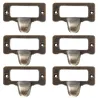 Furniture handles - label frame - drawer - cabinet - antique brass - 6 piecesFurniture