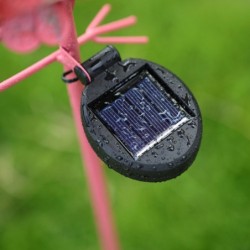 Iluminación solarLuz solar de jardín - lámpara de metal - resistente al agua - flamenco rosa