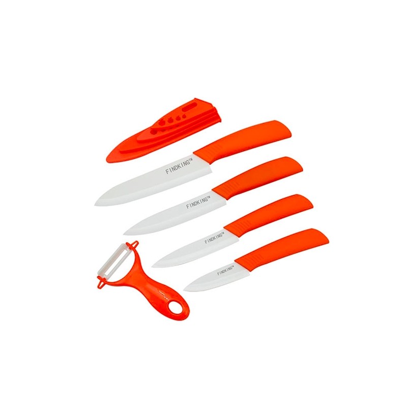 CerámicaJuego de cuchillos de cerámica - 3" 4" 5" 6" pulgadas con pelador/cubiertas