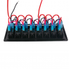 InterruptoresPanel de interruptores estanco con LED y fusibles - 8 canales - para coche - barco - camper