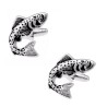 Silver cufflinks - big fishCufflinks