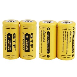 Baterías3.7V 1200mAh - CR123A/16340 batería de iones de litio - recargable - 2 piezas