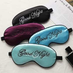 Máscaras para dormirAntifaz para dormir - venda para los ojos - estampado "Good Night" - seda