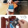 ProteccionTarjetero retro - funda para teléfono - funda con tapa de cuero - mini billetera - para iPhone - azul