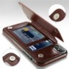 ProteccionTarjetero retro - funda para teléfono - funda con tapa de cuero - mini billetera - para iPhone - rojo