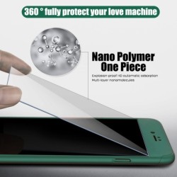 ProteccionLuxury 360 full cover - con protector de pantalla de vidrio templado - para iPhone - dorado