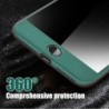 ProteccionLuxury 360 full cover - con protector de pantalla de vidrio templado - para iPhone - rojo