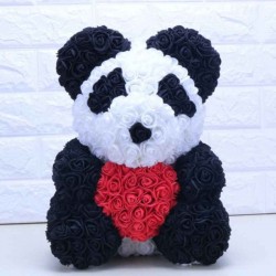 Día de San ValentínOso panda - hecho de rosas infinitas - oso rosa - 40cm