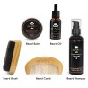 Beard care set - cream - oil - shampoo - comb - brush - with storage box - 5 piecesBeard