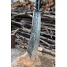 AceroCuchillo para picar 9,3 pulgadas - cocina - caza - cortador de madera - acero forjado hecho a mano - diseño tigre