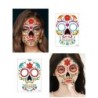 Fiesta & HalloweenTatuaje de Halloween - pegatina impermeable temporal - cráneo muerto colorido