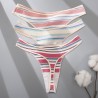 Colorful striped cotton thongs - low waist - 3 piecesLingerie