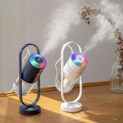 HumidificadoresHumidificador de aire ultrasónico - spray de niebla de rotación de 360 grados - con LED - 200 ml