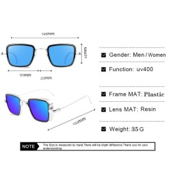 Vintage square sunglasses - anti-reflective lens - metal frame - UV400 - unisexSunglasses