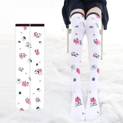 RopaCalcetines japoneses de Halloween - calcetines hasta la rodilla - estampado de vacas
