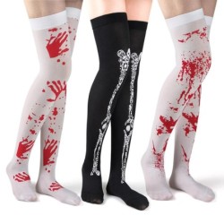 Halloween knee socks - over knee - blood - spider web - cross - bonesHalloween & Party