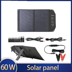 Paneles solaresPanel solar - cargador solar - doble salida - plegable - 60W - kit